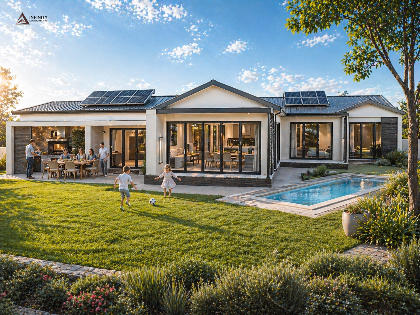 Modern Infinity Draughting residential project, South Africa