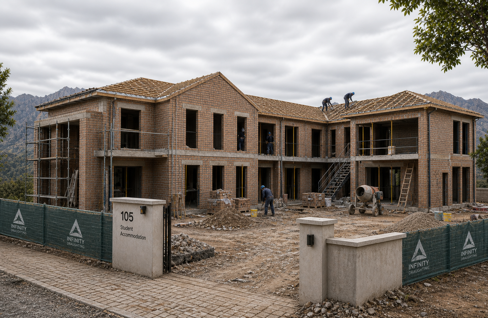 Student accommodation under construction